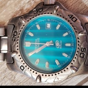 Blu Fossil watch